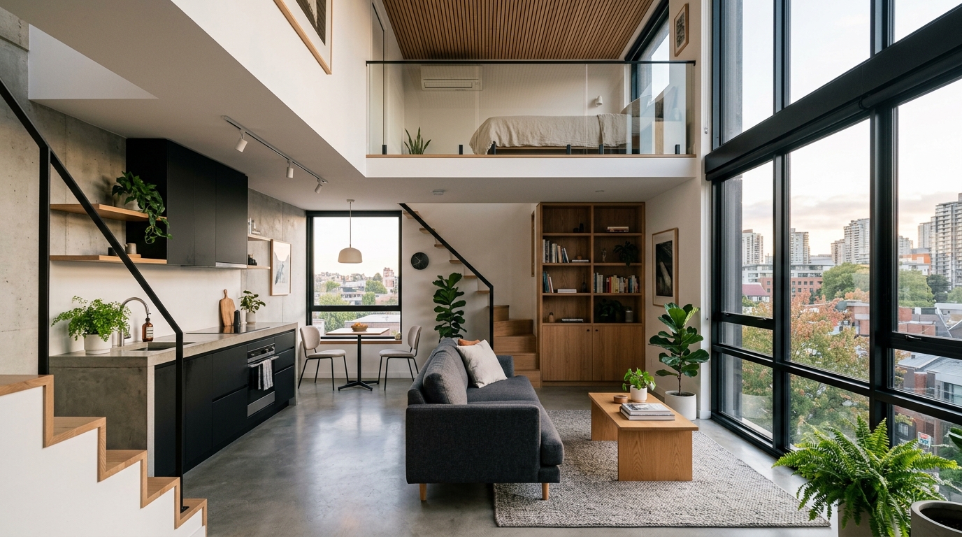 Apartamento com arquitetura moderna