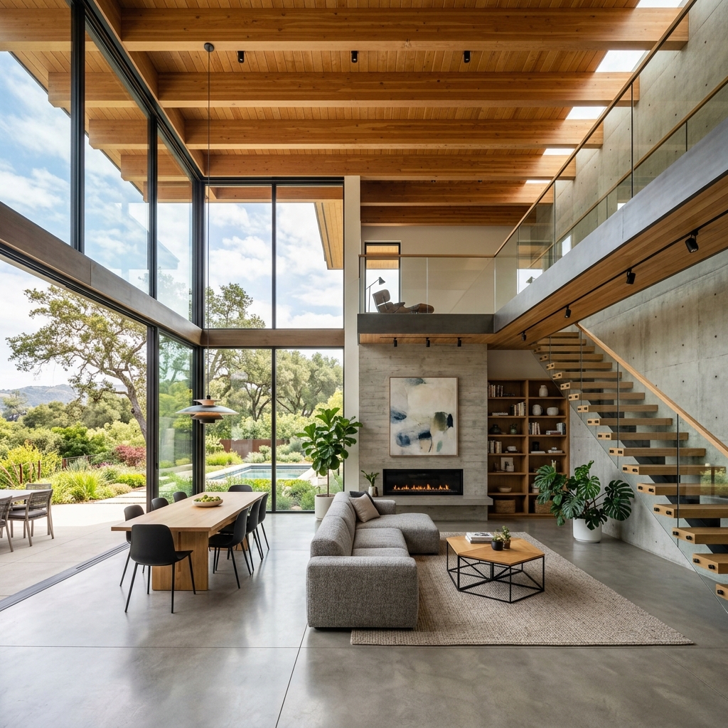 Sala com arquitetura moderna